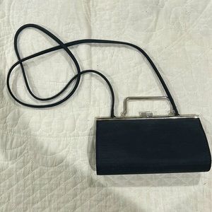 Black structured evening bag